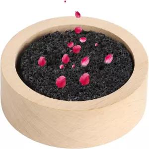 우드 라바 록 에센셜 오일 디퓨저 블랙 스톤 목재 베이스가 있는 가정용 사무실 자동차 요가 사우나 스파