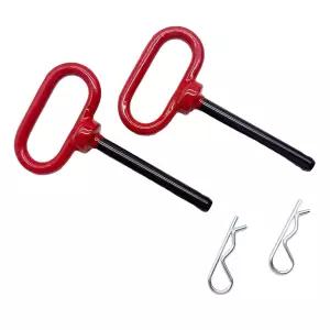 핸들과 클립이 있는 히치 핀 1/2 x 3-5/8인치 트레일러 견인 잠금 클레비스 RV 트럭 보트 카 트랙터에