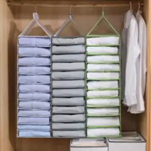 [생활] 칸막이 옷장행거 수납포켓 9칸 벽걸이 틈새 접이식 문행거 정리함 관리