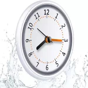 샤워실 주방용 LXRPH 미니 샤워 시계 방수 IP24 벽시계 흡입 컵 욕실 아크릴 얼굴 (1개)