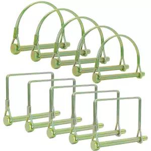 Pinailer 10개 골드 Pto 샤프트 잠금 핀 1/4인치 x 2-3/4인치 히치 트레일러 - 농장 트레일러용 안전