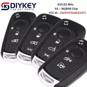 호환  DIYKEY 4A MQB48 칩 433MHz SIP22 플립 자동차 리모컨 키 피아트 500X 에지아 티포 토로 크로노 2016