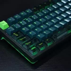 호환  시스템 녹색 테마 키캡 세트 식 키보드용 체리 프로필 게이밍 키캡 172key ABS  PC 맞춤형 반투명 키