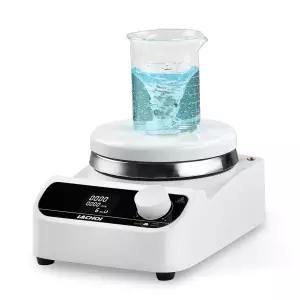 LACHOI 마그네틱 교반기 핫 플레이트 최대 280°C 5.3인치 200-1500RPM 5000ml 용량 타이머 1-999분 온도