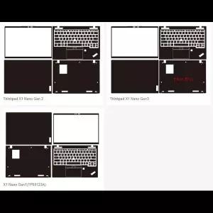 호환  레노버 씽크패드 X1 나노 3세대 2세대 1세대 씽크패드 X1 나노 2023 2022 2021용 프리컷 비닐 스티커