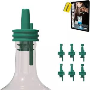 Zpour Green 프리미엄 고품질 주류 붓기 스파우트 팩 6 실리콘 탑 바텐더 바 가정용 주방 알코올 주스 오일