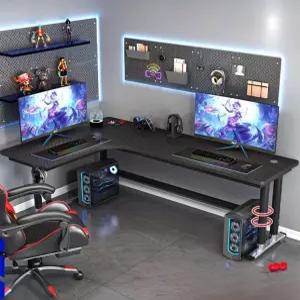 게이밍책상1600 철제 ㄱ책상 방 사무실 PC 커플 1인용 2인용컴퓨터책상 홈