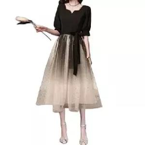 드레스 웨딩 시상식 블랙 연주회 스팽글 피아노 이브닝드레스