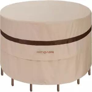 원형 파티오 테이블 커버 76인치 다이아 방수 가구 세트 30인치 야외 잔디 및 의자