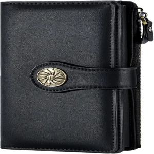 트래블람보 여성 지갑 RFID 차단 트리플 클러치 대용량 신용카드 홀더 여행 럭셔리 왁스 처리 멀티 카드