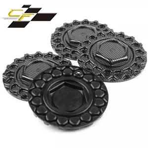 호환  CFPerformance 4PCS 168mm6.61인치 외경 휠 센터 캡 RS 스타일 5 AV05 레이싱 606 002R 림 허브 커버