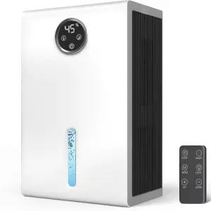 1000평방피트 120온스 물탱크가 있는 가정용 제습기 리모컨이 욕실 지하실용 자동 차단 터치스크린 7가지