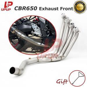 CBR650 배기구 모터사이클 팁 프론트 파이프 스테인레스 스틸 모토크로스 슬립온 51mm 연결 튜브