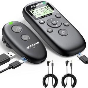 캐논용 AODELAN 충전식 카메라 타이머 릴리스 T6와 T7 5D 업그레이드 호환되는 인터벌미터 셔터 R6 리모컨 R10 R100 R3 무선 R7 R5 레벨 II