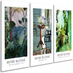 위코 아트 대형 캔버스 월 세트 앙리 마티스 에스테틱 포스터 3종 더 테라스 세인트 트로페 창 모로코 풍경
