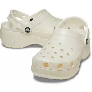 크록스 클래식 플랫폼 글리터 클로그 우먼 쵸크 207241-0WV 330048