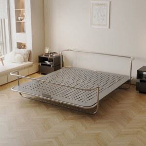 모던 스텐 침대프레임 철제침대프레임 프레임 실버