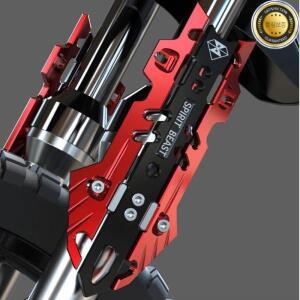 1조각 오토바이 프론트 포크 커버 유니버설 35-53mm 튜브 직경 충격 방지 혼다 스즈키 BMW 용 도로 차량 오