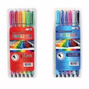 [문구] 파인라이너 컬러붓펜 싸인펜세트 12색사인펜