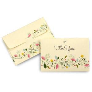 100 가디언 기프트 카드 봉투 꽃이 든 홀더 작은 축하 또는 생일 열쇠 홀더로 사용 미니 (꽃무늬)