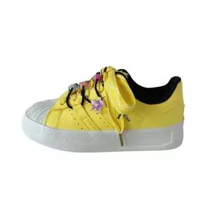 여성 신발 운동화 캔버스화 슈즈 가을 옐로우 보드화 조개껍데기 슬립온 앵글 MF3