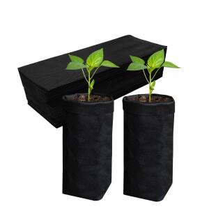 50개입 심층 뿌리 성장용 화분 식물 발아용 부직포 채소 꽃 재배용
