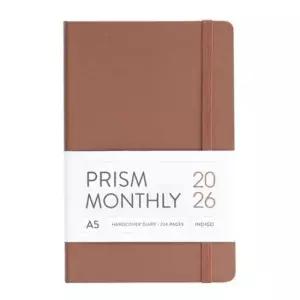 [문구/오피스] 인디고 다이어리 2026 프리즘 A5 먼슬리 스케줄러 날짜형 25절 월간 모카무스