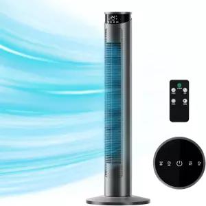 CIH 타워 팬 37인치 24피트/초 속도의 조용한 진동 블레이드리스 6단 리모컨 4가지 모드 LED 디스플레이