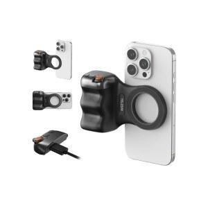 탈부착 가능한 무선 셔터 버튼이 핸들 마그네틱 인체공학적 - Android용 공식 휴대폰 있는 펀 카메라 및 홀더(B) DSLR Magsafe 스타일 편안한 샷 그립 TELESIN