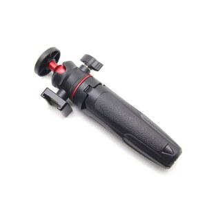 미니 데스크탑 테이블용 카메라 삼각대 키트 슈 원격 손잡이 셔터 핫 마운트 후지필름 셀카봉 가능한 블랙-A028