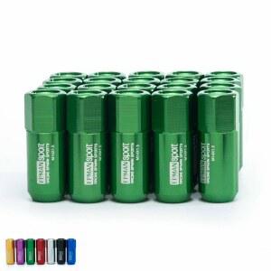 아큐라 휠 림용 EPMAN M14x1.5 키트 성능 (그린) 너트 연장 길이 레이싱 러그 20pcs JDM 60mm