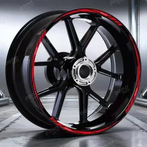 호환  10 12 13 14 15 16 17 18인치 림 외부 가장자리 장식 반사 스티커 타이어 내부 링 PVC 방수 데칼