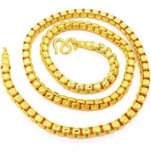 11403214 남자 목걸이 캐주얼 패션 심플 체인 골드 도금 헤비 22k 23k 24k 태국 바트 110그램 폭 26인치 7m