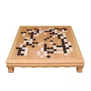 바둑판 세트 고급 원목 장기 바둑 양면 테이블 투인원 정통 알까기