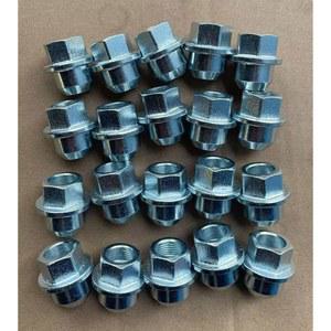 원톤 레이싱 20pcs 611-197 1/2-20 리테이닝 교체 마퀴스 빅토리아 커버 머스탱의 러그 그랜드 - 일부 헥스 너트 1998-2010 머큐리 포드 휠 13/16인치.