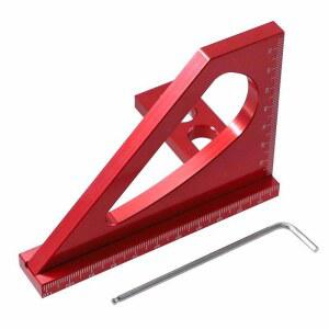 빨강 알루미늄합금줄자 5mm 알루미늄 삼각자 45도 목공 연귀자 각도자 스테인리스