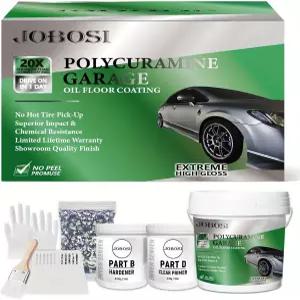 에폭시 모래 바닥 페인트 셀프 레벨링 - 1.41갤런 라이트 블루 차고 균열 방지 컬러 코팅