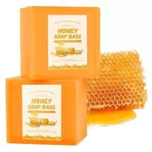 비누 제조 용품을 위한 슈퍼썬 2파운드 허니 베이스 DIY 핸드메이드를 수분 공급 멜트 앤 푸어 소프 피부에