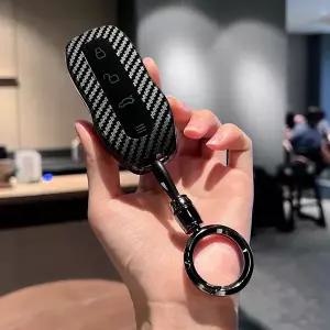 호환 샤오미 호환 SU7 울트라 YU7 2024용 프리미엄 아연 합금 키 커버 케이스 - 보호용 키 폽 쉘 백 체인