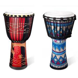 가죽 탬버린 젬베 8인치 스트랩 하늘 전통 봉고 잼배 핸드드럼 소형 공연