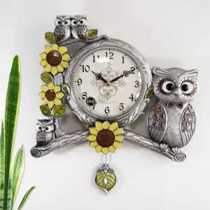 무소음 우리집 햇살 부엉이 주석도금 주물 추벽시계 HCP-222S