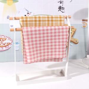 튼튼한 금속 프리 스탠딩 타월 랙 안정적인 심플 수직 홀더 이중 바 건조대 욕실용