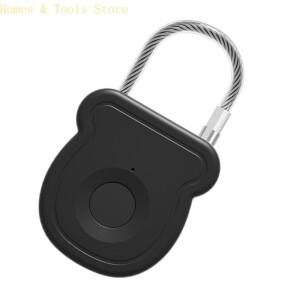 h4ge 지문 자물쇠 휴대용 안티 테프 플록 도어 배낭 상자 서랍