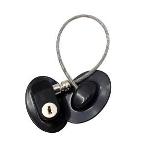 2Pcs 자기 접착  안전 잠금 드릴링 없음 강철 와이어 줄 로프 창 키 내마모성