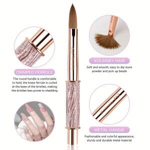 로즈 골드 웨이브 네일 브러쉬 크리스탈 파인 글리터 디자인 프리미엄 젤 폴리쉬 적용에 이상적 아트 용품