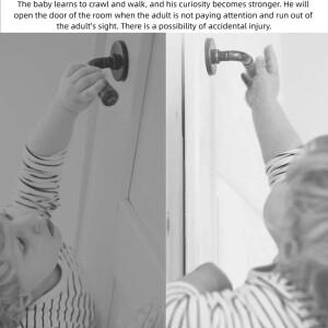 드릴링 설치 필요 없음  안전 도어 핸들 잠금 ABS  방지 디자인