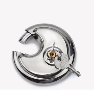 내구성이 뛰어난 스테인레스 스텐 스틸 라운드 파이 잠금 장치 방수 헤비 듀티 자물쇠 보관함 녹 열쇠