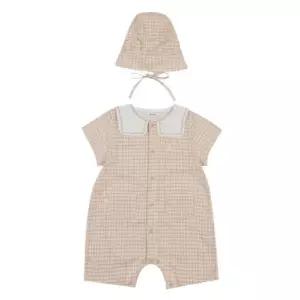 [아가방]노아체크반팔우주복(모자) 01T327502_YS