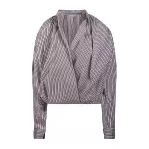 드리스반노튼 스트라이프 실크 블렌드 블라우스 0107443132 703