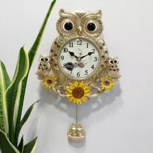 무소음 명당 썬부엉이 금도금 주물 추벽시계 HCP-185G